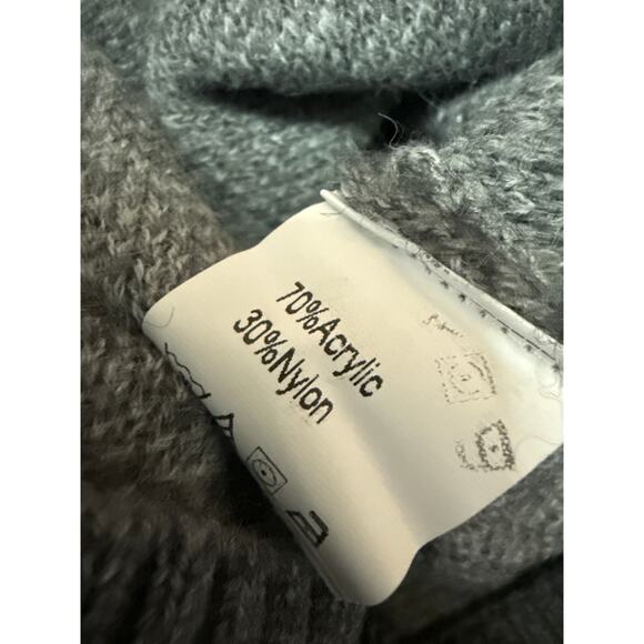 Shein Gray Star Print High Elastic Waist Pull-On Mini Straight Pencil Skirt Sz L - Picture 5 of 5